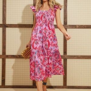 Tuckernuck Bougainvillea Breeze Maille Dress M